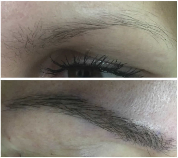 Microblading sopracciglia risultato prima dopo